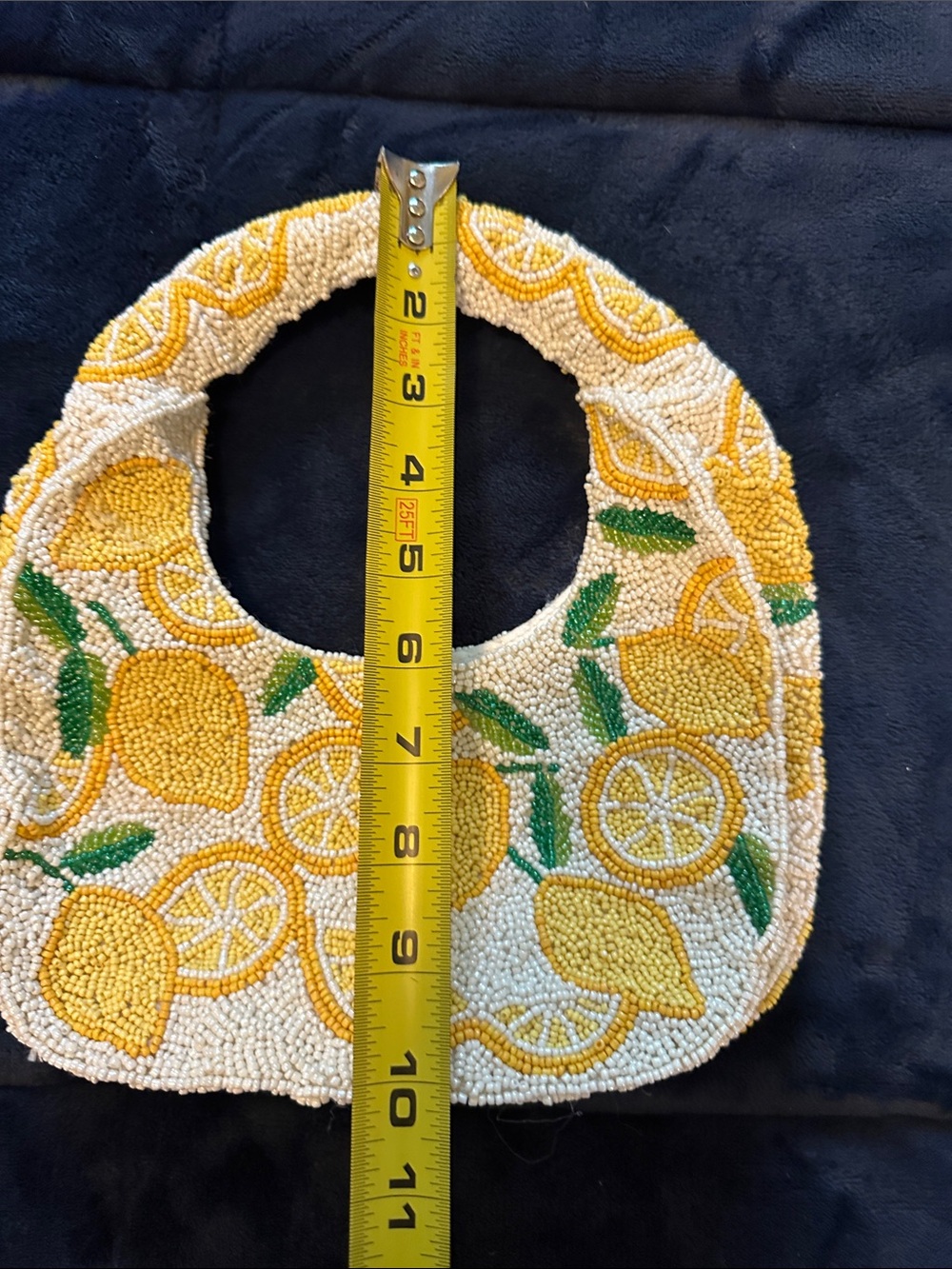 Beaded Lemon Motif Mini Bag - Yellow - Picture 8 of 11